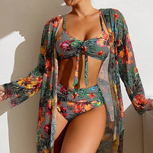 Carregar imagem no visualizador da galeria, Luxury bikini with high waist / Women's printed
