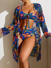 Carregar imagem no visualizador da galeria, Luxury bikini with high waist / Women's printed