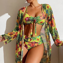 Carregar imagem no visualizador da galeria, Luxury bikini with high waist / Women's printed