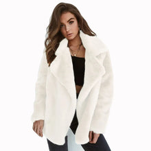 Carregar imagem no visualizador da galeria, Women&#39;s Faux Fur Coat / Autumn Street Fashion
